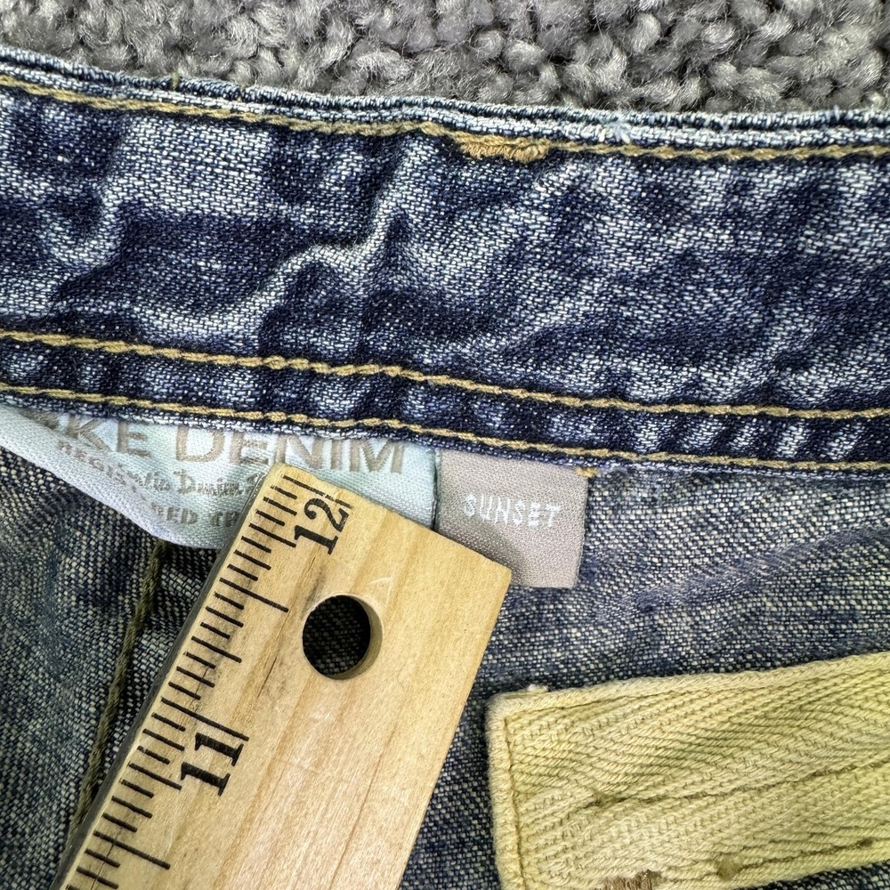 BKE Jeans Womens 31 Blue Sunset Capri Crop Denim Medium Wash Casual Logo City - Picture 8 of 10